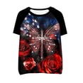 thumbnail image 3 of MAIHAN 250 Anniversary Usa Shirt Women American Flag Print 250 Years Independence Tee Summer Baggy Tops American Birthday Shirts Tops, 3 of 3