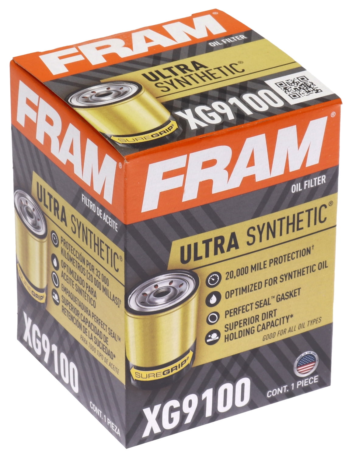 (6 pack) FRAM Ultra Synthetic Oil Filter, XG9100, 20K mile Replacement Filter for Select Vehicles
