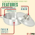thumbnail image 2 of ALUMINUM CALDERO STOCK POT by Chef Pro, Durable Aluminum, Superior Cooking Performance for Even Heat Distribution, Perfect For Serving Large/Small Groups, Riveted Handles, Commercial Grade, 5.1 Quart, 2 of 7