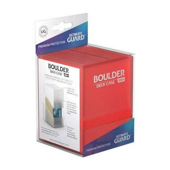 Ultimate Guard Boulder Deck Case 100  Card Game, Ruby, Large