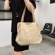 thumbnail image 2 of Bolso de mano de lona de gran capacidad de color sólido para mujer, bolso de hombro informal para estudiantes universitarios, 2 of 6