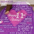 thumbnail image 4 of LHSHID 11th Birthday Gifts for Girls 11th Birthday Decorations for Girls 11th Birthday Blankets 11th Birthday Gifts for Girls Happy 11th Birthday Throw Blanket 60"x80", 4 of 8