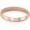 thumbnail image 1 of Bande de Mariage Sculptée à la Main en Or Rose 14K, 1 of 2