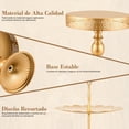 thumbnail image 4 of Juego de Soportes para Tartas Dorados, Juego de Soporte de Metal para Postre, Torre de Exhibición de Dulces de Frutas, Bandeja para Servir Pasteles y Magdalenas para Bodas o Cumpleaños, 4 of 4