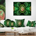 thumbnail image 4 of Designart Green Psychedelic Relaxing Art - Abstract Throw Pillow - 12x20, 4 of 5