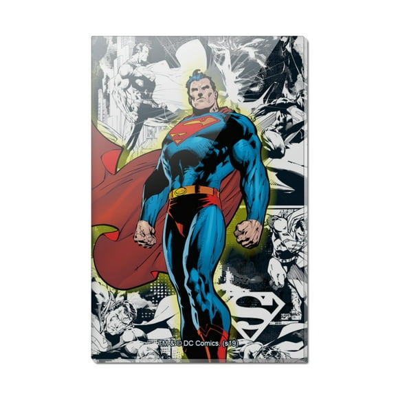 Superman Glowing Aura Rectangle Acrylic Fridge Refrigerator Magnet