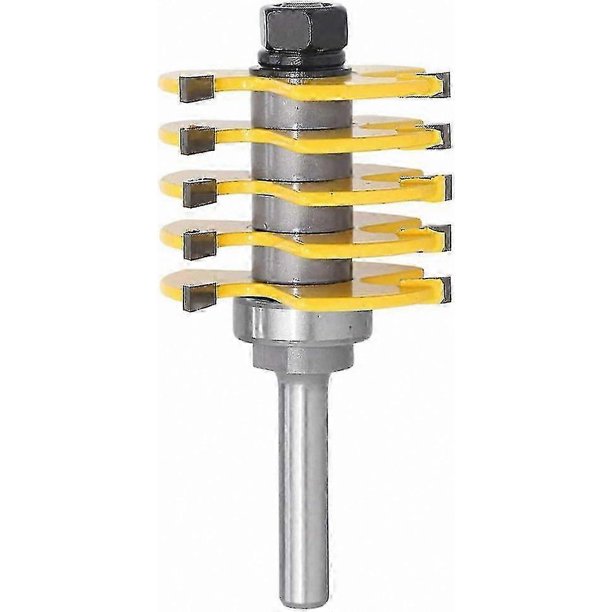 Adjustable 3-Flute Router Bit with 8mm Shank and 46mm Cutting Diameter ...