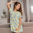thumbnail image 3 of Lsque Daisies Flowers Pattern Nightgowns for Women Sleep Shirts Short Sleeve Nightshirt Pullover Nightdress Soft Sleepwear Relaxed Fit Nightdress, 3 of 6
