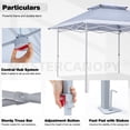 thumbnail image 3 of MASTERCANOPY 13 x 13ft Pop-up Canopy Tent with Auto Extending Eaves, Gray Two-Tone, 3 of 8