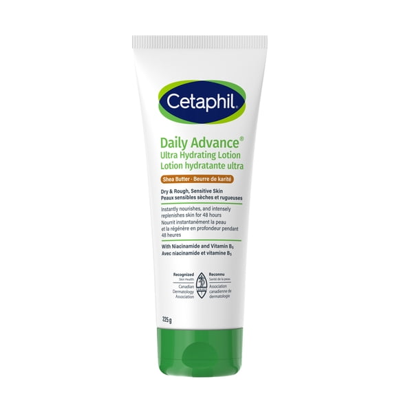 Cetaphil DailyAdvance Ultra Hydrating Lotion With Shea Butter and Vitamin E 226g| 48hr Hydration | For Dry and Sensitive Skin