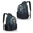 thumbnail image 2 of DISNIMO Wolf Moon Print Kids Backpack for Boys Elementary Middle School Bookbag with Adjustable Padded Straps 17 Inch Lightweight Schoolbag with Front Pocket, Back to School Supplies, 2 of 7