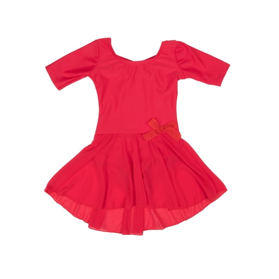 Leotardo Leveret para niñas, manga corta con falda de nailon, para niños