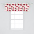 thumbnail image 2 of Ambesonne Poppy Flower Valance Pack of 2, Aquarelle Ornamental, 54"X18", Coral Green White, 2 of 3