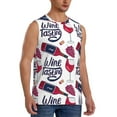 thumbnail image 2 of Haiem Men's Red Wine Glass Bottle Print Tank Tops Summer Sleeveless Cut Off Workout T-Shirts Fitness Vest Athletic Undershirts-Large, 2 of 8