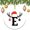 pattern-6, variant on Personalize Christmas Letter E Christmas Ceramic Ornament Xmas 2025 Gift 3" Ceramic Christmas Ornament Collectible Present Gift Xmas Tree Decoration Gifts Keepsake for Family
