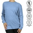 thumbnail image 3 of GBH Women's Loose Fit Crew Neck Waffle-Knit Thermal Shirt (S-2XL), 3 of 4