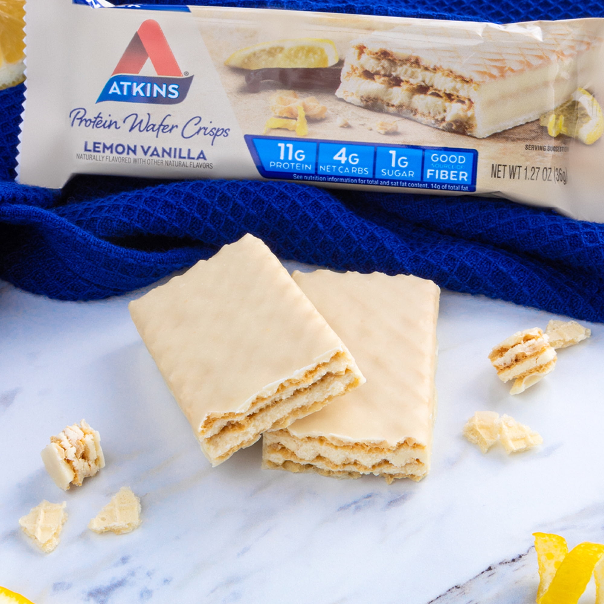 atkins lemon wafers