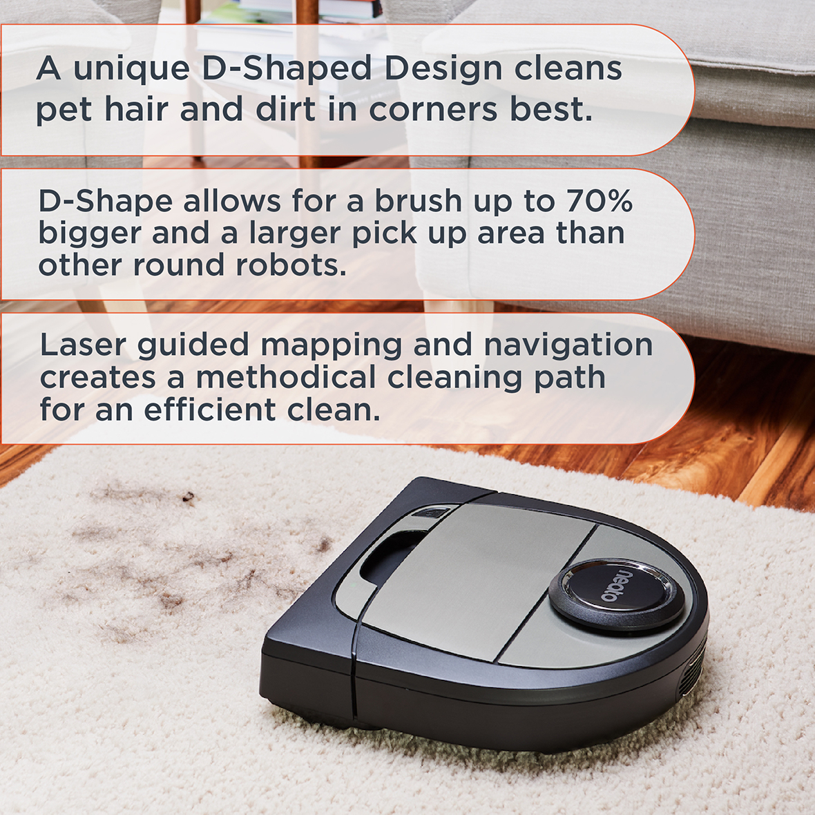 Neato Robotics Botvac D7 Wi-Fi Connected Robot Vacuum with Multi-floor Plan Mapping - image 3 of 8