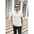 thumbnail image 5 of Iceglad Polo Shirts for Men V Neck Slim Fit Short Sleeve Performance Golf Shirt Knit Soft Tees, 5 of 8