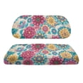 thumbnail image 2 of Pzuqiu Golf Cart Seat Covers Easy to Install Polyester Cloth, Compatible with Golf Car Seat Outdoor, for Ezgo 2 Person Seats Golf Carts, Colorful Floral Mandala, 2 of 10