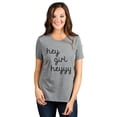 thumbnail image 2 of Hey Girl Heeyyy Women's Fashion Relaxed T-Shirt Tee Heather Grey Small, 2 of 5