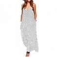 thumbnail image 1 of Vestido HUOGUO, casual de verano, cuello en V, estampado de lunares, para mujer, 1 of 5