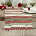 thumbnail image 3 of Saro Lifestyle 2827.RG1672B 16 x 72 in. Wide Striped Table Runner, Red & Green, 3 of 3