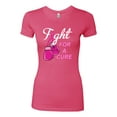 thumbnail image 2 of for a Support Awareness Womens Slim Fit Junior Tee, Hot Pink, Small, 2 of 3
