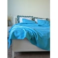 thumbnail image 3 of DaDa Bedding Gentle Wave Turquoise Teal Blue Lagoon Lightweight Quilted Bedspread Set (LH3000), 3 of 9