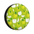 thumbnail image 1 of Fotbe Green Apple Funda de Llanta de Repuesto con Estampado, Engrosada, Ajuste Universal para Jeep, Remolque, RV, SUV, Camión-15 inch, 1 of 6