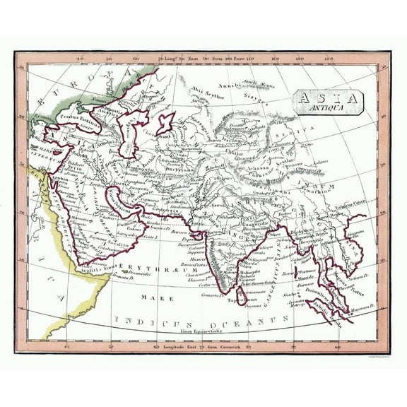 Historic Map - Asia Ancient - Fenner 1830 - 28.24 x 23 - Vintage Wall Art