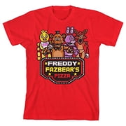 Freddy Fazbear Horror Video Game Red Short Sleeve Shirt-X-Small