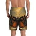 thumbnail image 4 of Lsque Majestic Butterfly Sunset Mens Sleep Pajama Shorts,Short Pajama Pants, Cotton Ultra-Soft Knit-Medium, 4 of 9