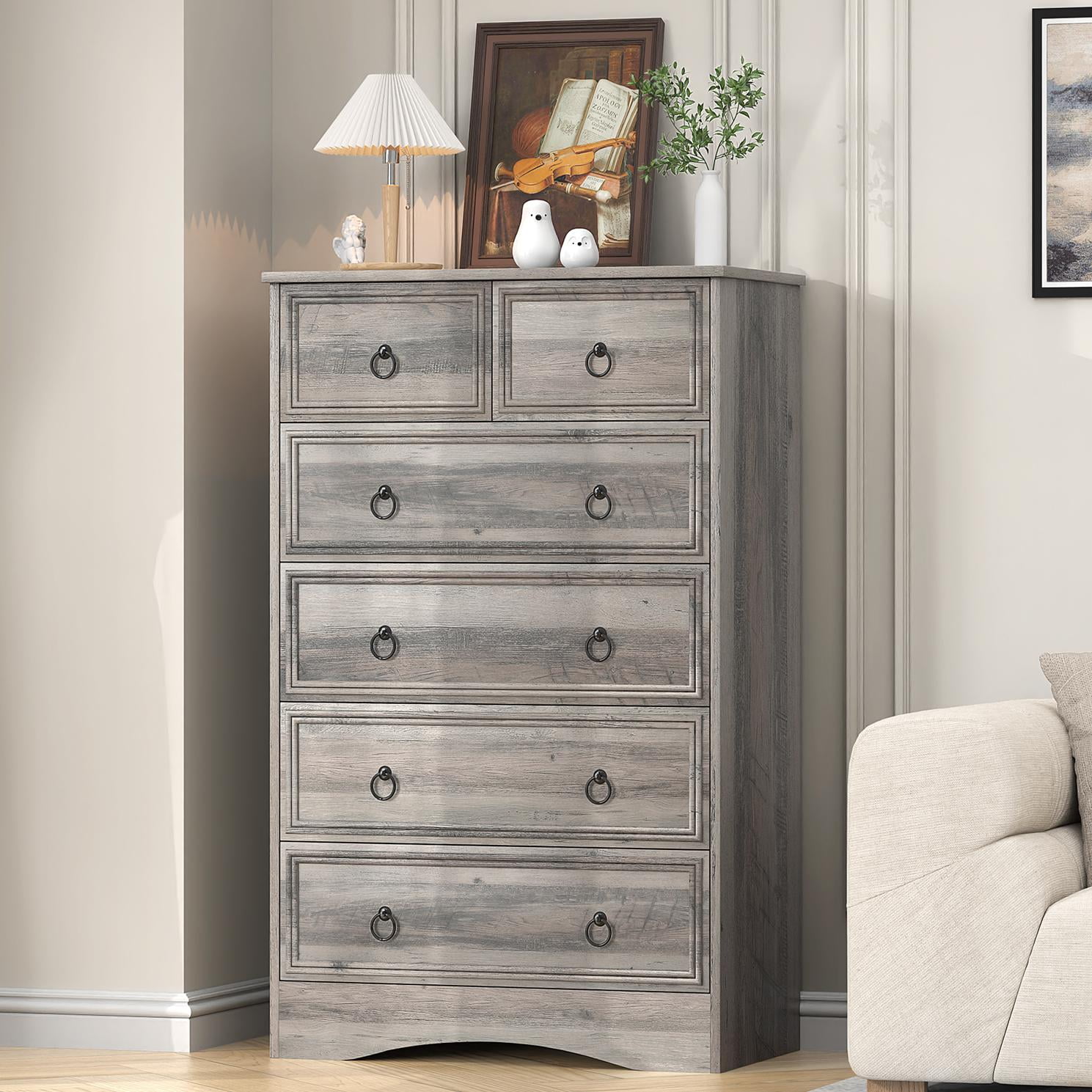 【新品】draw drawers wool 2way tops (GREY) Sorbus Drawer Dark Grey Dresser Steel Frame Wood Top Easy