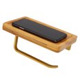 thumbnail image 1 of Domqga Wall Mounted Paper Towel Tissue Roll Paper Rack Organizer With Shelf Ki, 1 of 8