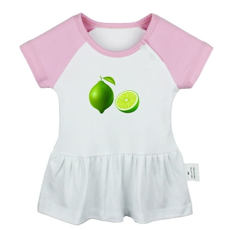 

Fruit Lime Pattern Dresses For Baby Newborn Babies Skirts Infant Princess Dress 0-24M Kids Graphic Clothes (Pink Raglan Dresses 18-24 Months)