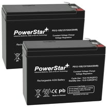 2 Pack of PowerStar 12V 10Ah Scooter Batteries, Compatible with Currie eZip 400, E-400, E400