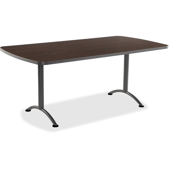Iceberg Utility Table Rectangle Top - 72" Table Top Length x 36" Table Top Width - Assembly Required - Walnut
