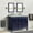 Blue & White, variant on 49 in. Double Wooden Vanity Blue with White Carrara Oval Sink