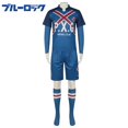 thumbnail image 5 of Peluca de disfraz de Cosplay de Anime Blue Lock Rin Itoshi Rin, n.º 9, traje de fútbol, uniformes para fiesta deportiva de Halloween para hombre, 5 of 5