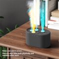 thumbnail image 2 of Difusor de Llama con Iluminación Dinámica, Control Inteligente, Humidificador de 7 Orificios para Escritorio, Dormitorio, Color Gris., 2 of 5