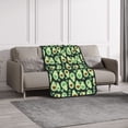 thumbnail image 4 of Pofeuu Avocado Heart Print Bed Blanket, Soft Flannel Blankets for Bed,Sofa, Couch, Chair, 50 X 60 Inches, Double Layer, 4 of 8