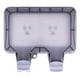 thumbnail image 3 of Toma de corriente impermeable para exteriores, toma de corriente eléctrica IP66, caja resistente a la intemperie, 2 entradas, estilo estadounidense, 250V, 15A, 3 of 8