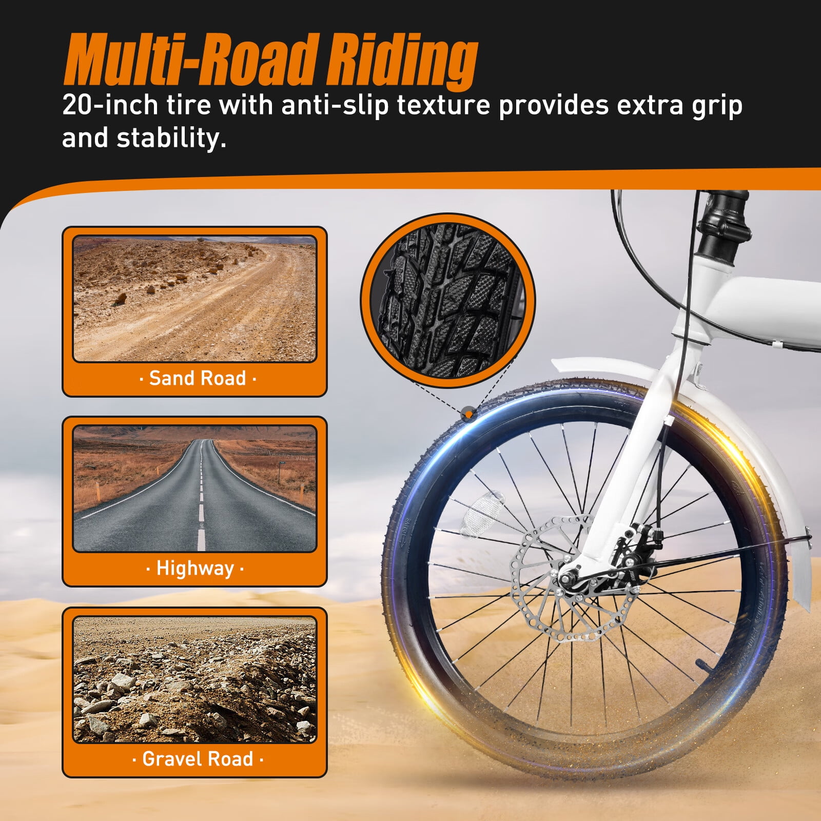 LOYALHEARTDY 20" Folding Bike 7-Speed Unisex Mountain Bicycle Adjustable Height MTB City Bike for Adult Teenager High Carbon Steel Foldable Bicycle for Riding Traveling w/Dual Disc Brakes & Fender