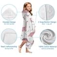 thumbnail image 7 of Pink Dinosaur and Bird Pattern Hooded Bath Towel，60"x35" for Ages 3 To 12 Kids, Quick Dry Lightweight Soft Microfiber Hood Beach Towel Cover Up for Kids, 7 of 7