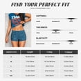 thumbnail image 3 of KLL Blue Glitter Pattern Workout Shorts for Women Scrunch Short Gym Yoga Running Sport Active Exercise Fitness Shorts, 3 of 5