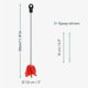 thumbnail image 5 of Epoxy Mixer for Drill-5 Gallon Paint and Epoxy Resin Mixing Attachment-11.8inch Stirrer Paddle for Drills-3 Stir Sticks, 5 of 5