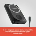 thumbnail image 5 of RadioShack 10,000 MAH 3 in 1 Magnetic Power Bank and Portable Charger With Foldable Stand For Smart Phone and Smart Watch 2309285, 5 of 7