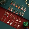 thumbnail image 3 of DESIGNICE 12-20Pairs Christmas Earrings Set for Women Xmas Holiday Dangle Earrings Christma Stud Tree Snowflake Bow Snowman Party Jewelry[Y776], 3 of 7