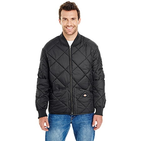 Dickies Men's Diamond Quilted Nylon Jacket - Black XXL